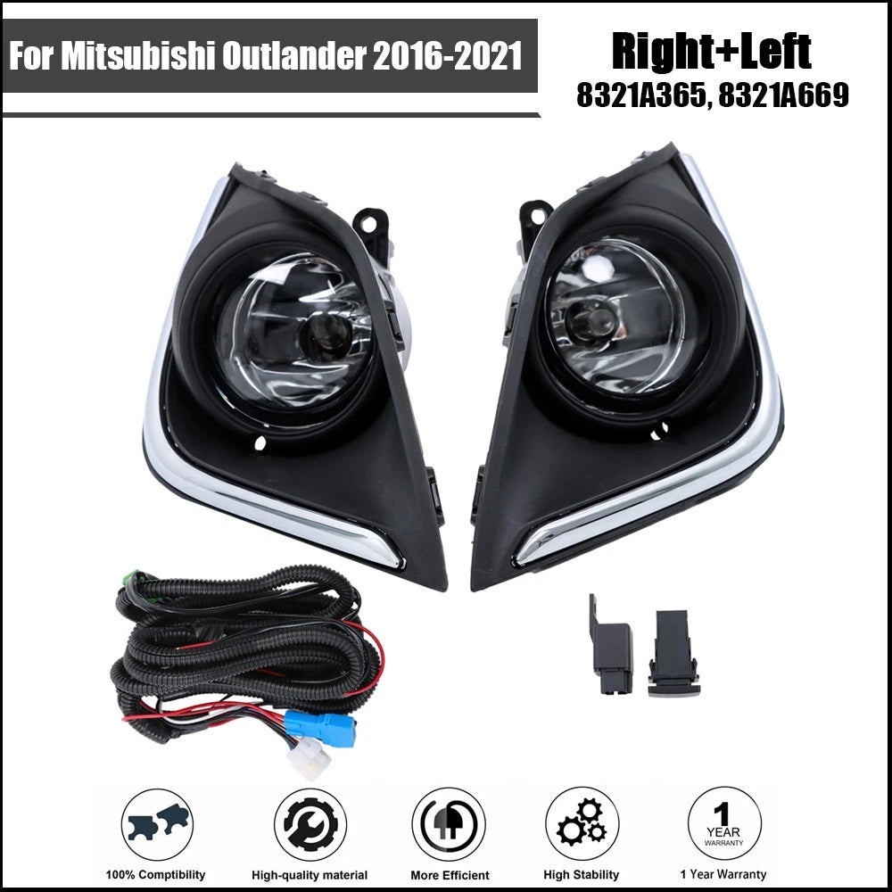 Set of 2 Fog Lights for Mitsubishi Outlander (2016–2021)