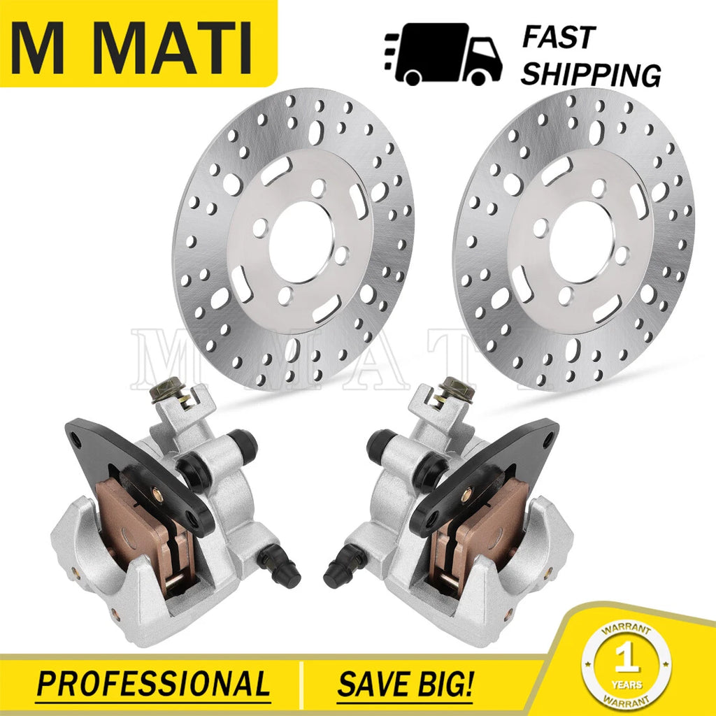 Front Brake Calipers & Disc Rotors for Yamaha YFM350 Wolverine 350 (1995–2006)