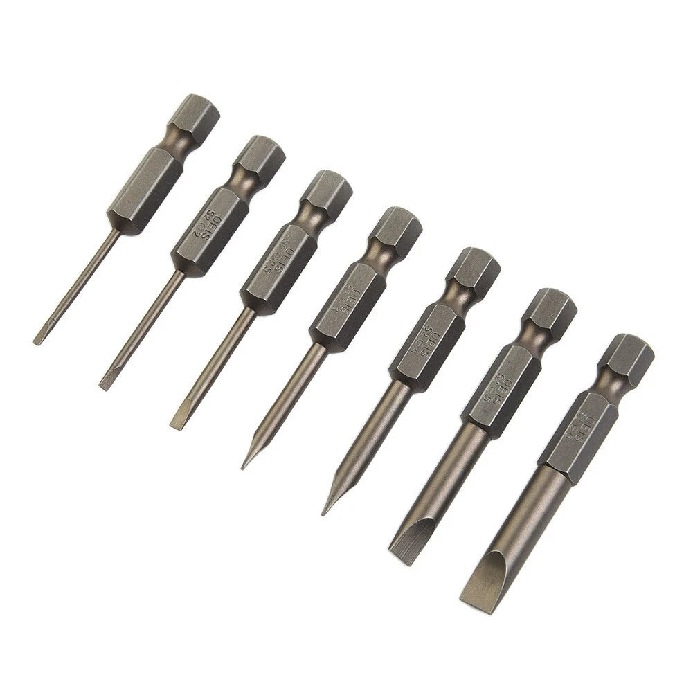 Set of 6 Screwdriver Bit Nutdrivers 50mm 2.0 4.0 5.0 6.0 6.35mm Shank