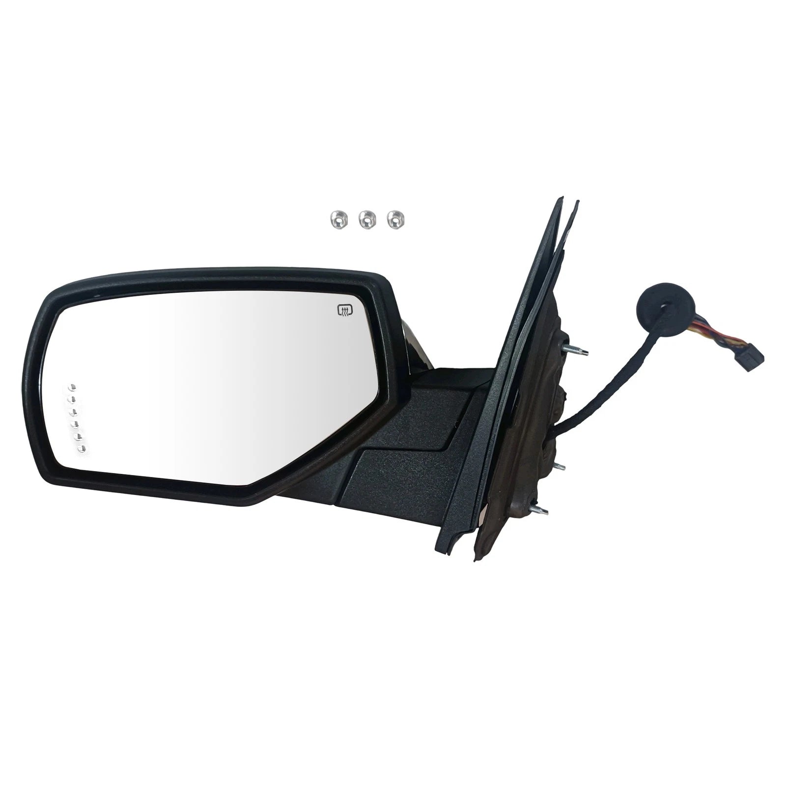 Left Power Folding Heated Memory Signal Puddle Chrome Mirror for Chevy GMC