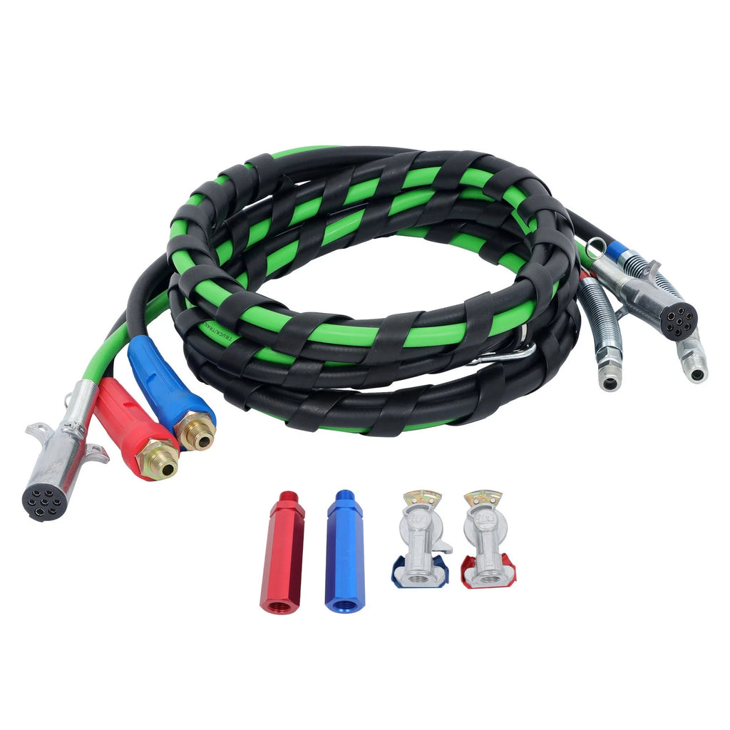 3X 15Ft Air Line Hose & Electric Cable Wrap for Semi Trailer