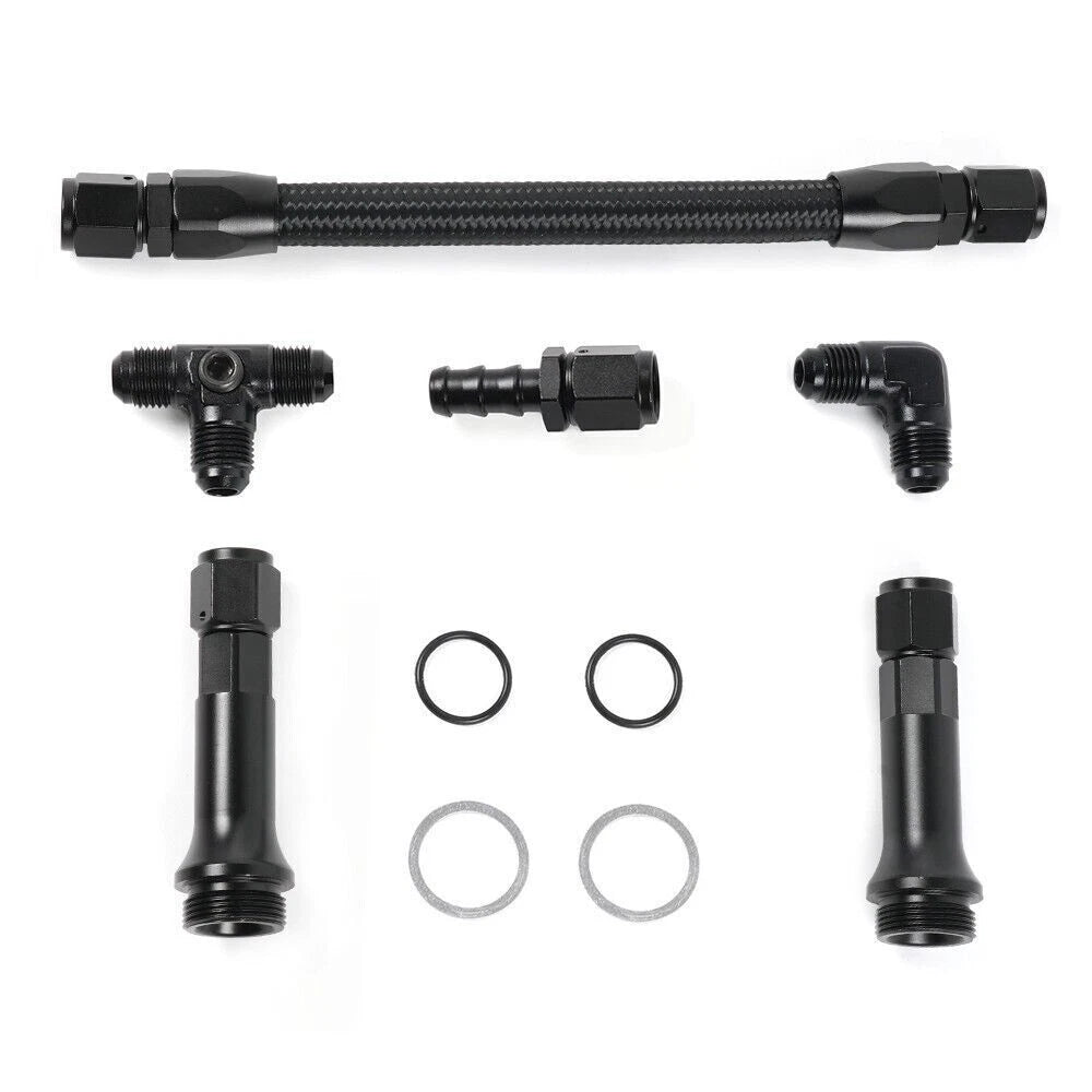 AN6 Braided Dual Feed Carb Fuel Line for Holley Carburetor (4150)