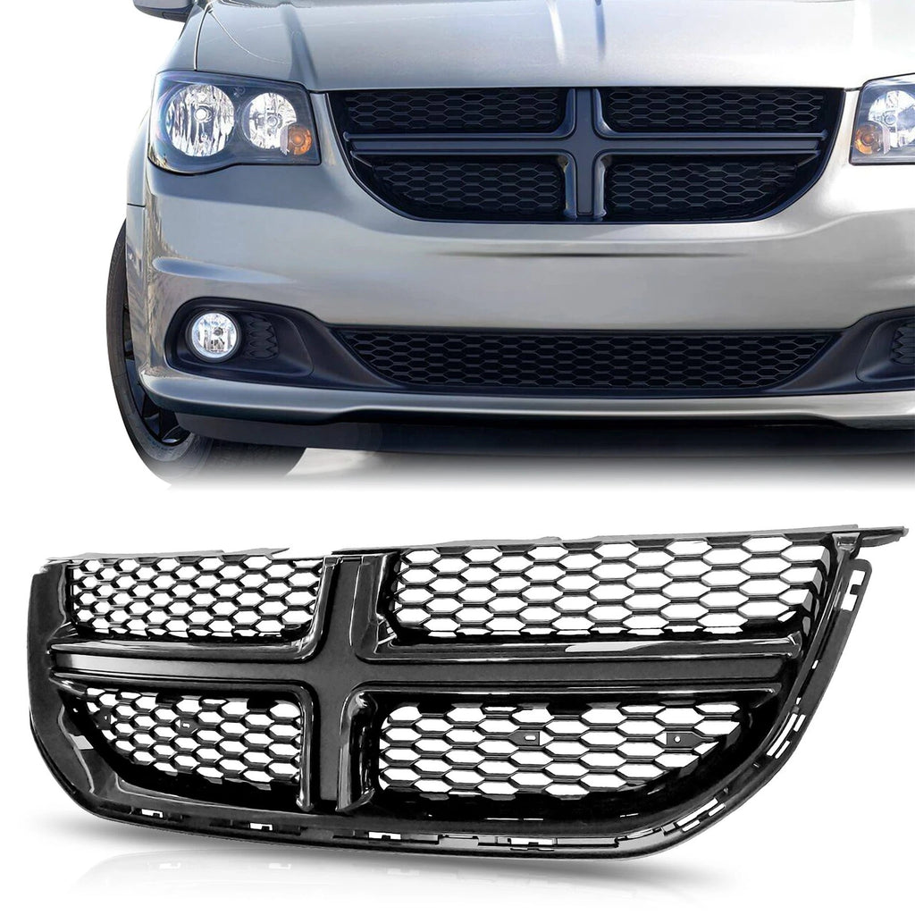 Front Bumper Grille for Dodge Grand Caravan (2011–2020) Black