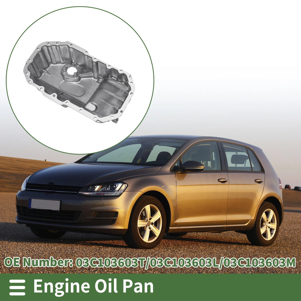 1 Pc Engine Oil Pan for Volkswagen Golf (2005–2009) No.03C103603T Aluminum