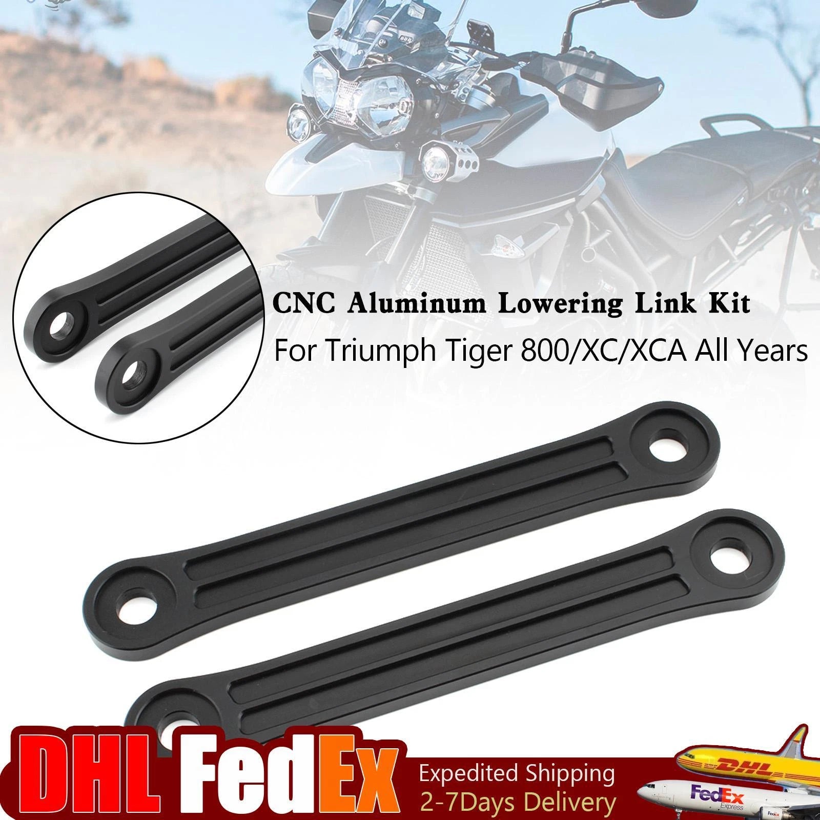 CNC Aluminum Lowering Link Kit 20mm for Tiger 800 XC XCA (All Years) U3