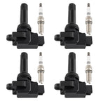 Set of 4 Ignition Coils + Spark Plugs for Subaru Impreza Forester (H4 UF664 93501)