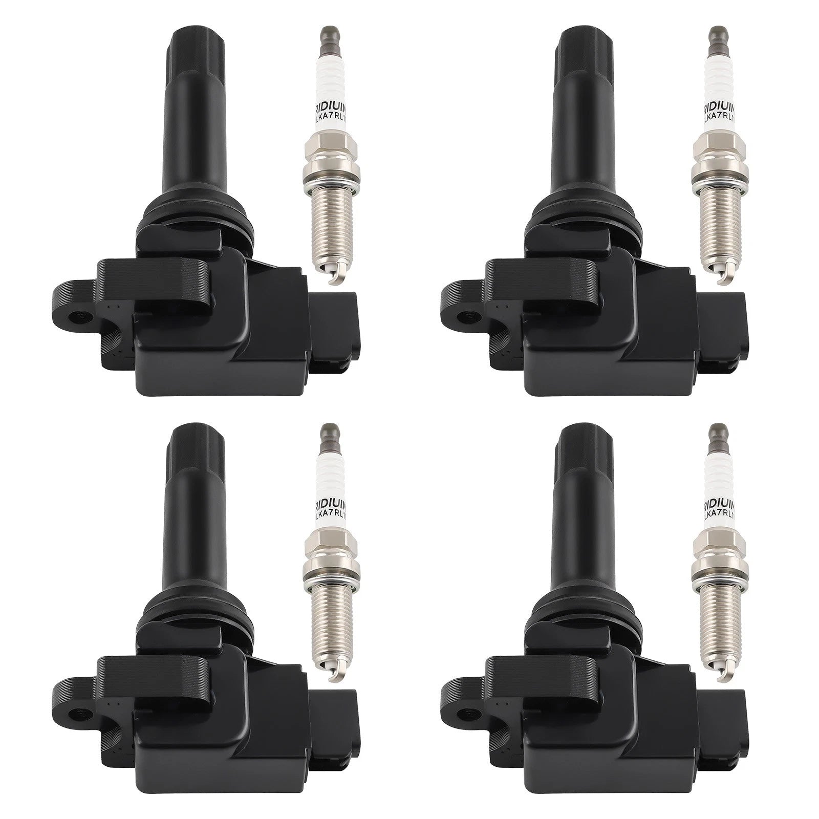 Set of 4 Ignition Coils + Spark Plugs for Subaru Impreza Forester (H4 UF664 93501)
