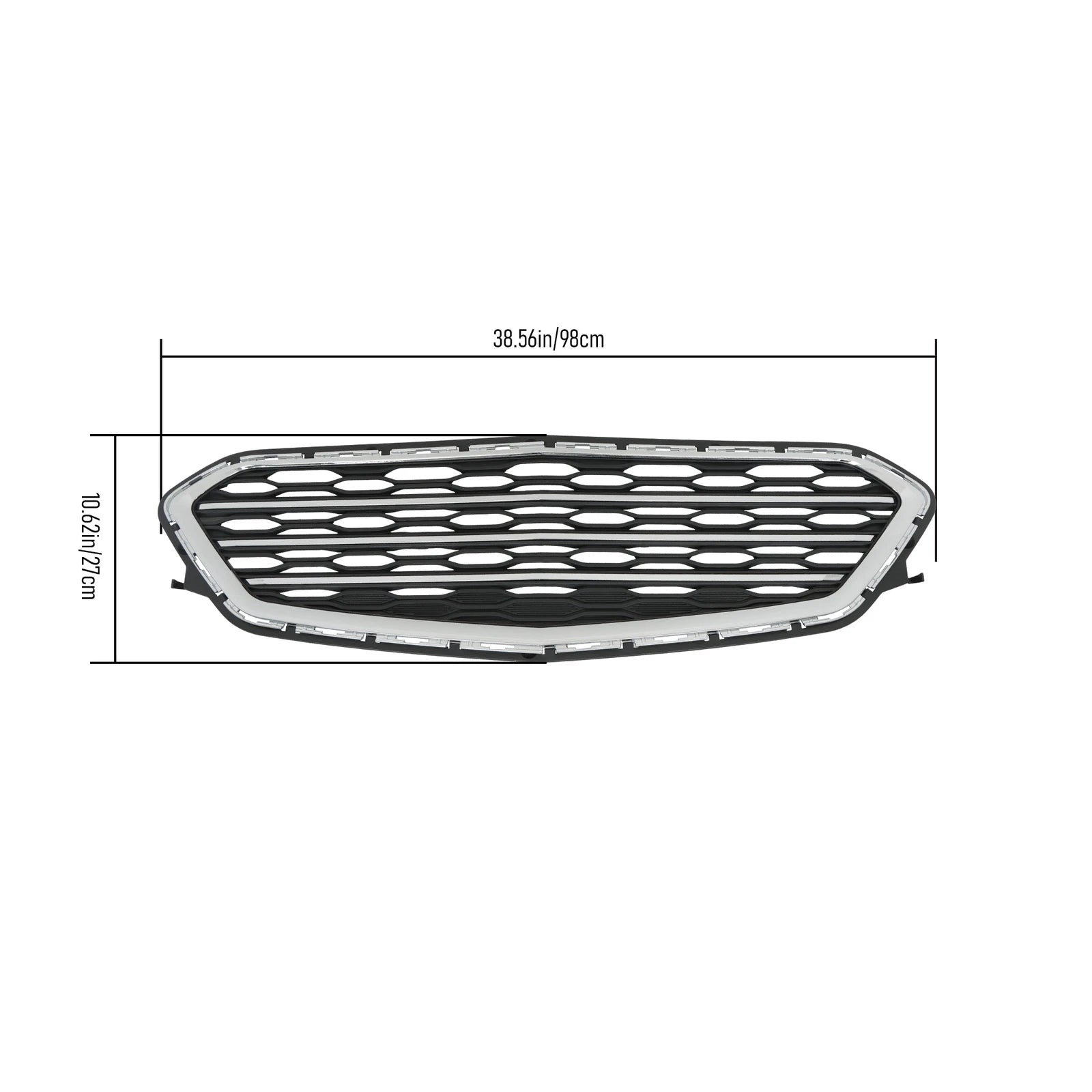 Front Lower Grille Bumper Assembly for Chevrolet Equinox (2016–2017) Chrome