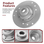2 x Rear Brake Rotor for Polaris Sportsman 500 4x4 (1996–2002)