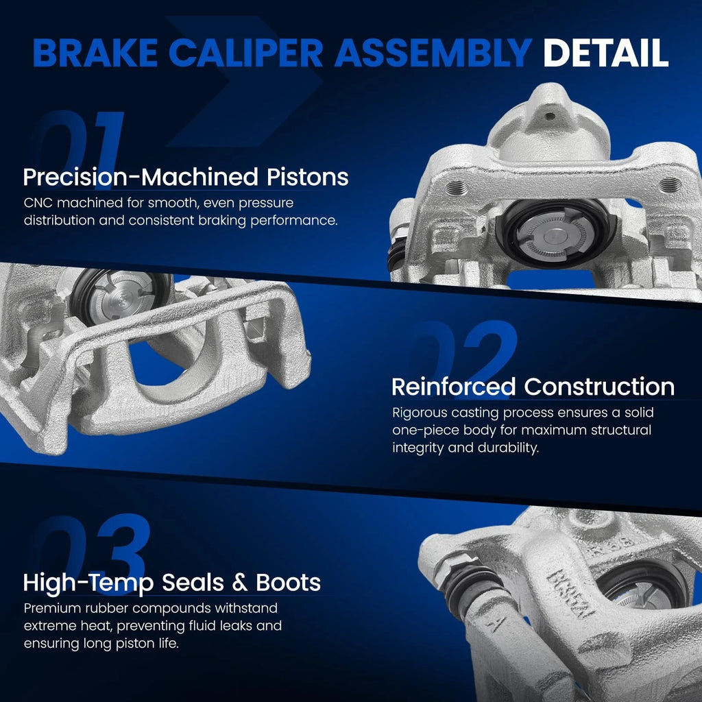 Rear Disc Brake Calipers with Bracket Full Set for Mazda 6 (2016-2021)