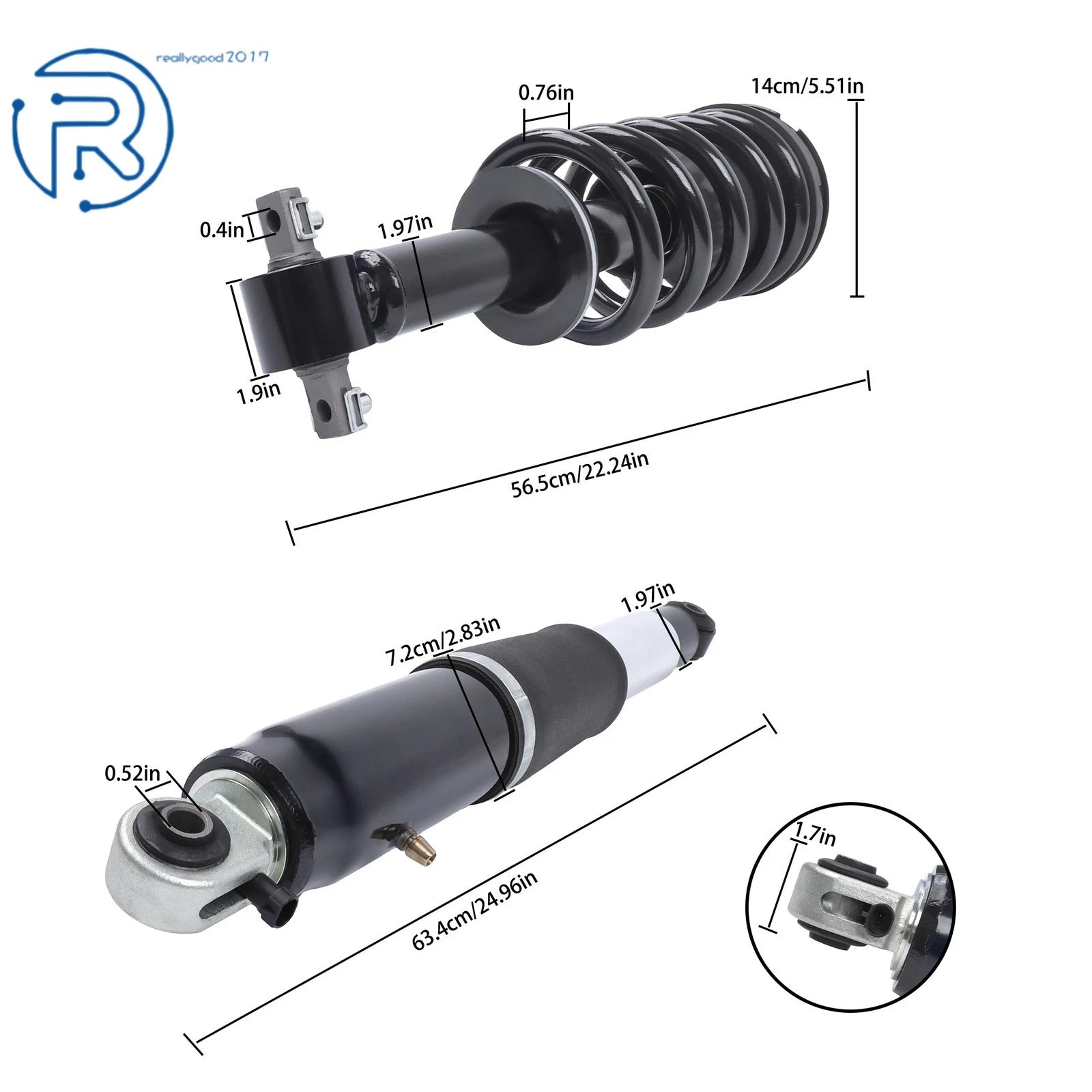 Set of 4 Front Rear Shock Struts with MagneRide for Chevrolet Avalanche (2007-2013)
