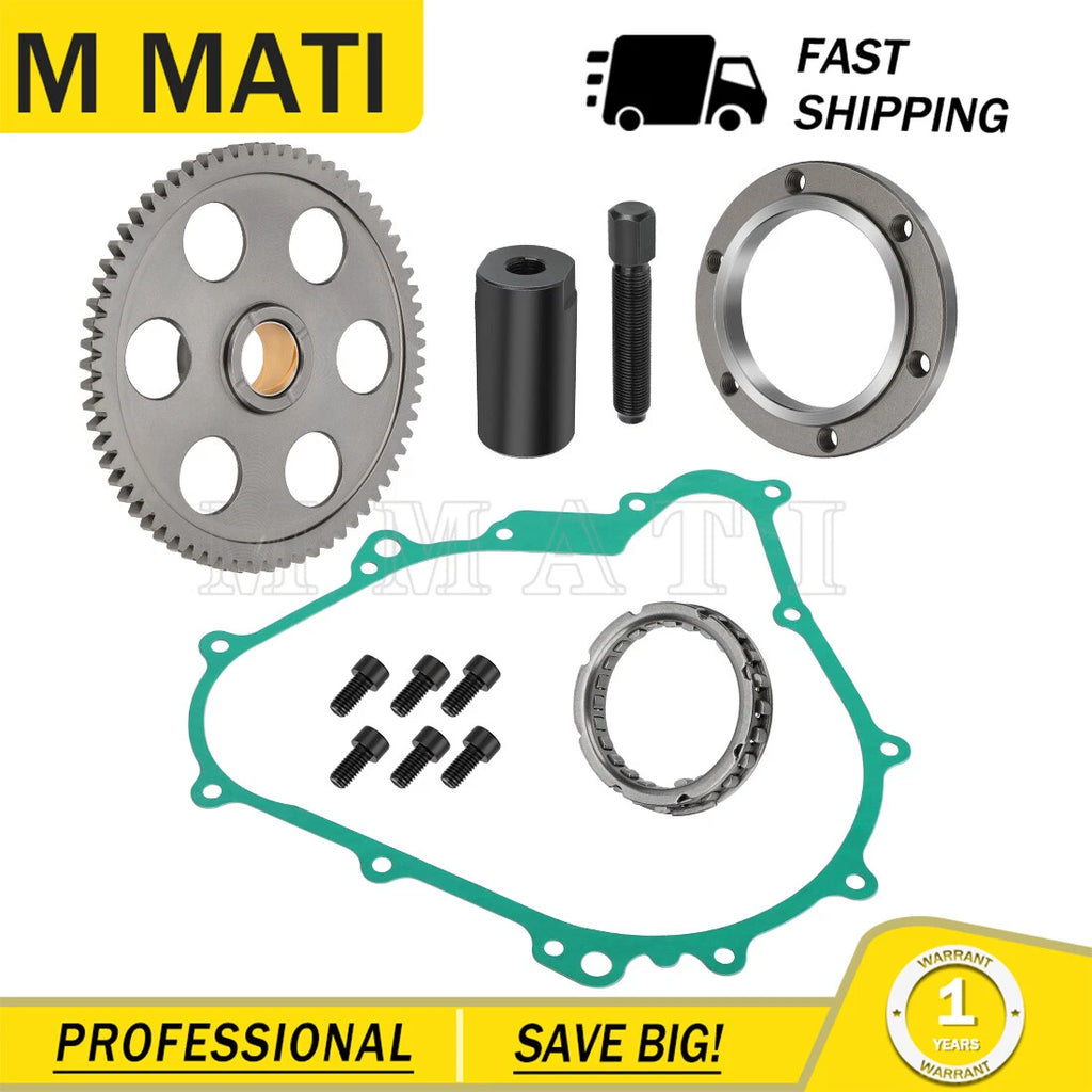 Starter Clutch Kit & Flywheel Puller Gasket for Yamaha Kodiak 400 (2002–2006)