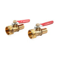 2Pcs Brass Air Ball Valve Shut Off Switch G1/2 Male to 1/2" Hose Barb
