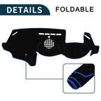 Dashboard Cover Mat for BMW 6 Series (2003–2010) Sun Protector Black Blue