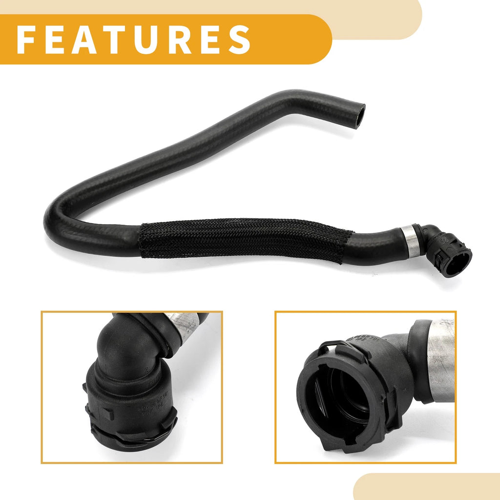 Radiator Hose for BMW 128i (2008–2013) No. 17127540020 Rubber Black