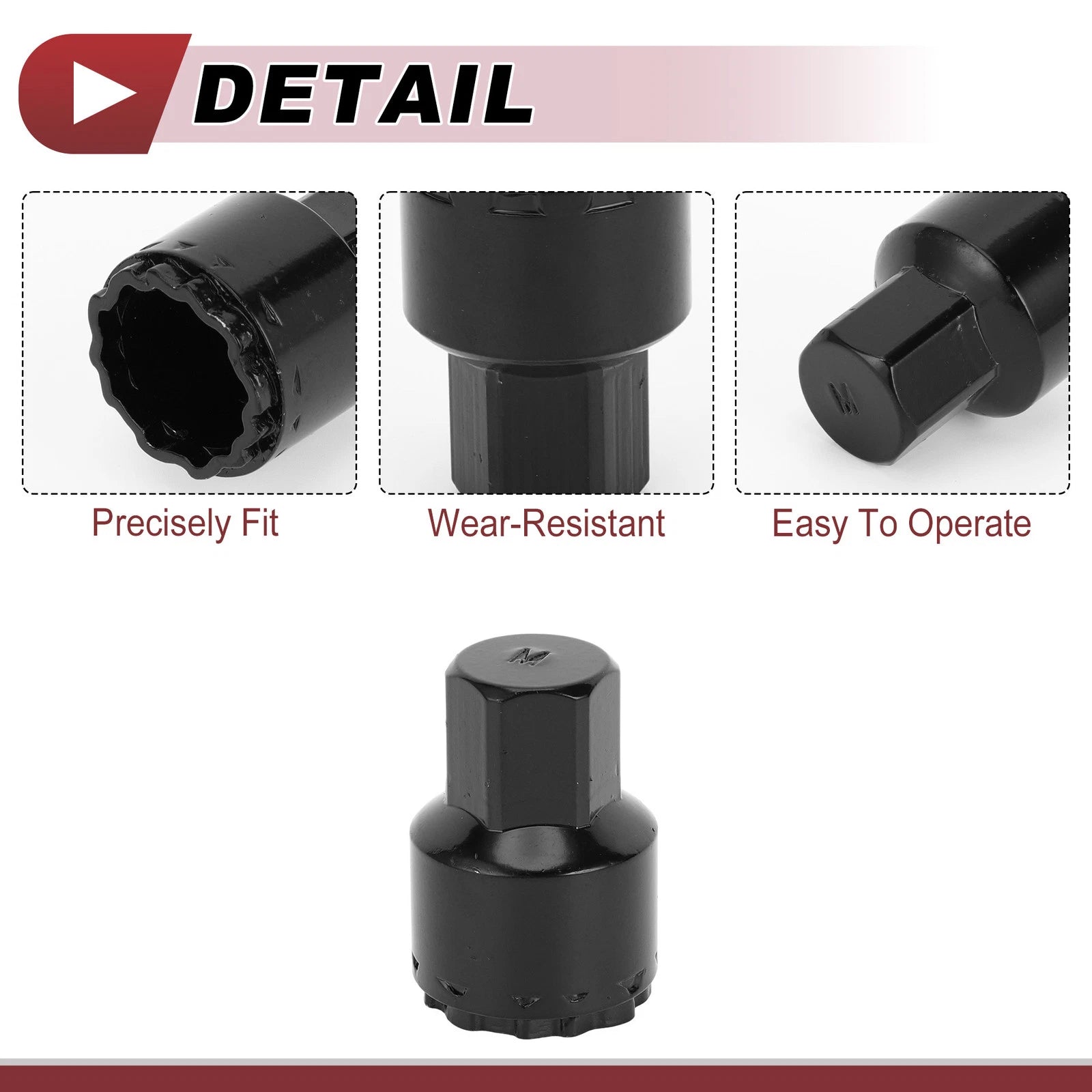 Wheel Lock Lug Nut Type M Anti-theft Key Socket for Mercedes Benz GLE450 GLS350 (2016–2023)