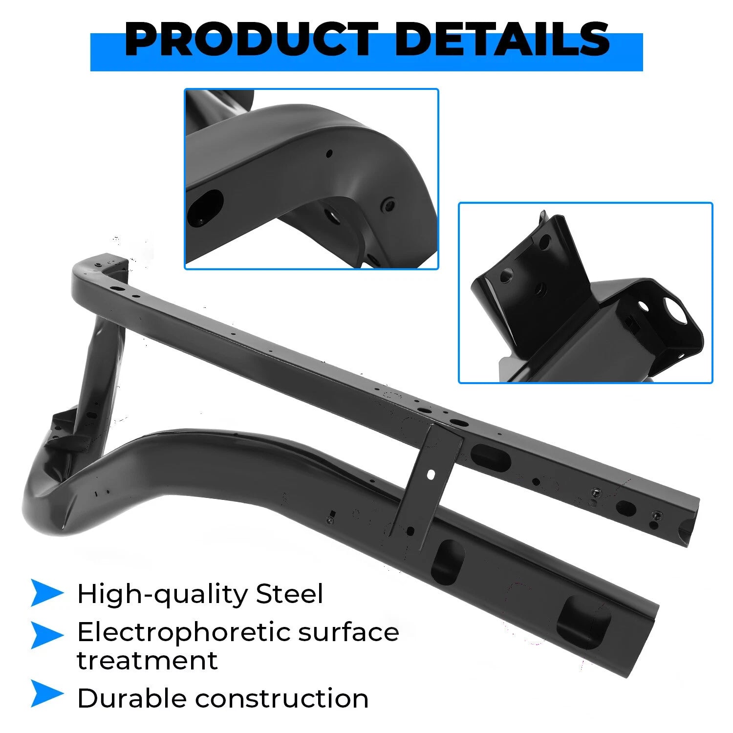 Left Radiator Support Steel Rail for Ram 1500/2500/3500 (2009–2024)