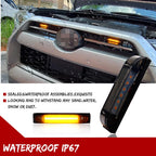 2X Smoked Amber LED Front Grille DRL Running Lights for Toyota Tacoma (2012–2023)