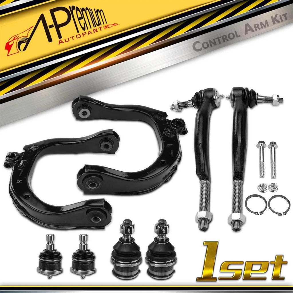 Set of 8 Front Upper Control Arm Tie Rod Ends for Chevy Trailblazer GMC Envoy (2002–2009)