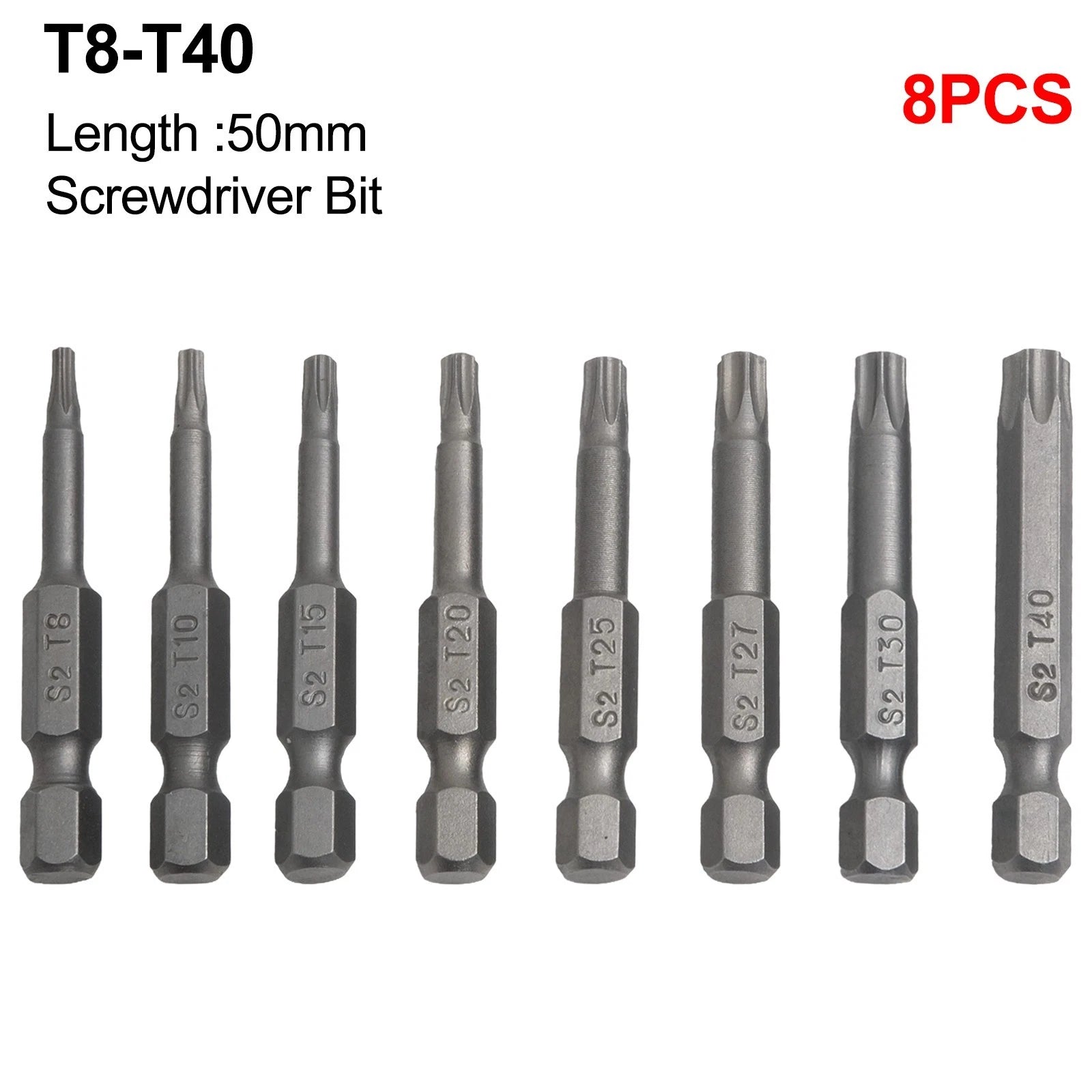 Flat Head Magnetic Screwdriver Bit for Hand Tools (1/4", 50mm)