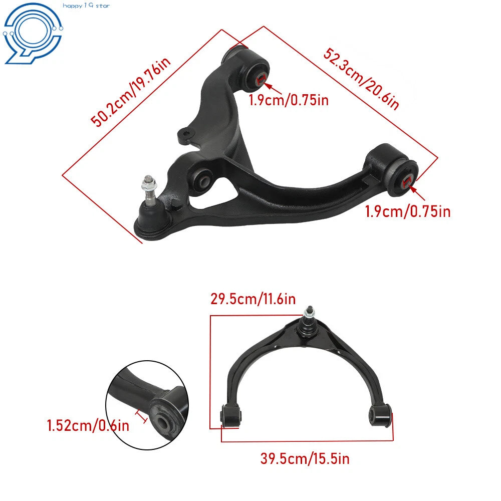 12PCS Control Arms for Dodge Ram 1500 4WD (2009–2012) K643073