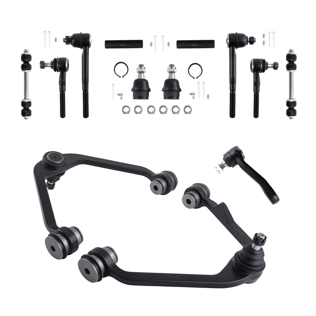 Set of 13 Front Upper Control Arms Tie Rods Sway Bar Links for Ford F-150 (1997–2003)