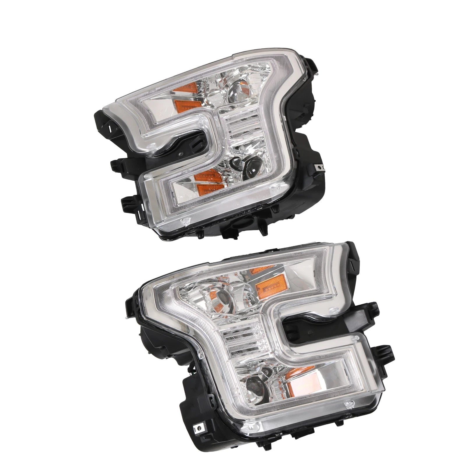 Chrome LED Dual Projector Headlights for Ford F150 (2015-2017)