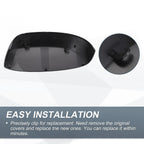 Set of 2 Rearview Mirror Cover Caps Black Carbon Fiber for Chevrolet Avalanche (2002–2013)