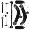 Set of 10 Front Lower Control Arms Sway Bars Tie Rods for Nissan Versa (2007–2011)