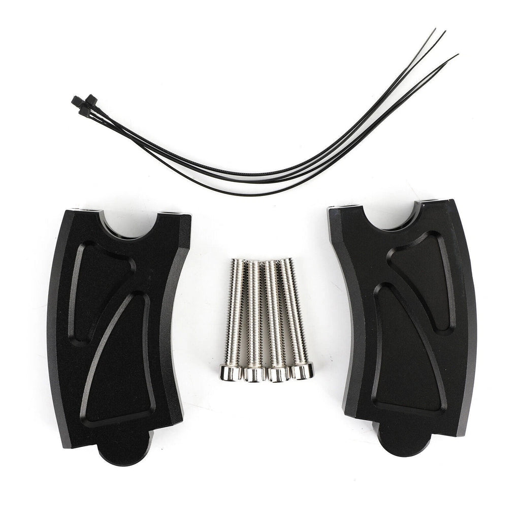 CNC Handlebar Risers for Honda Rebel CMX500 (2017–2023) Black AV
