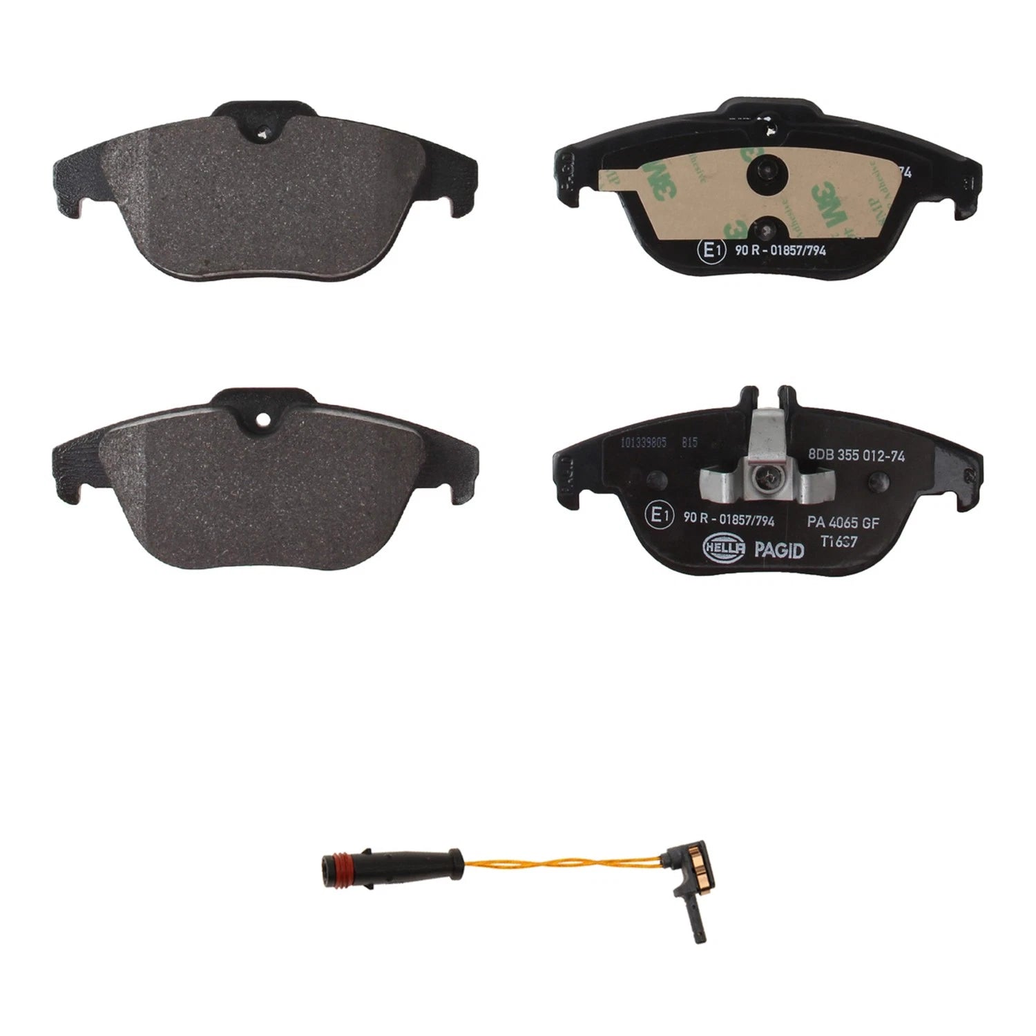 Hella Rear Low-Met Disc Brake Pad w/Sensor for Benz W204 C207 (2012–2015)