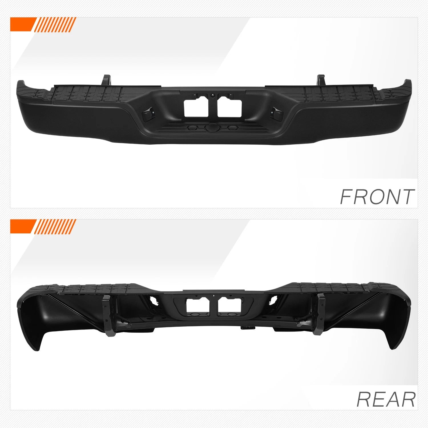 Rear Bumper for Toyota Tundra (2007–2013) w/Rock Warrior Pkg, License Lamps, Brackets