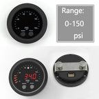 52mm Ultra-Thin Oil Pressure Gauge NPT 1/8'' Red LED for Universal Vehicles