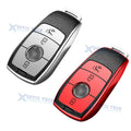 Silver Red TPU Smart Key Fob Holder for Mercedes-Benz E S-Class (2017–2018)