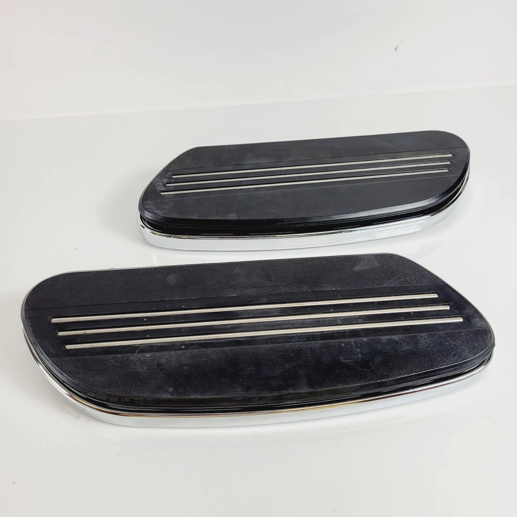 Genuine Chrome Swept Wing Streamliner Floor Boards for Harley Touring