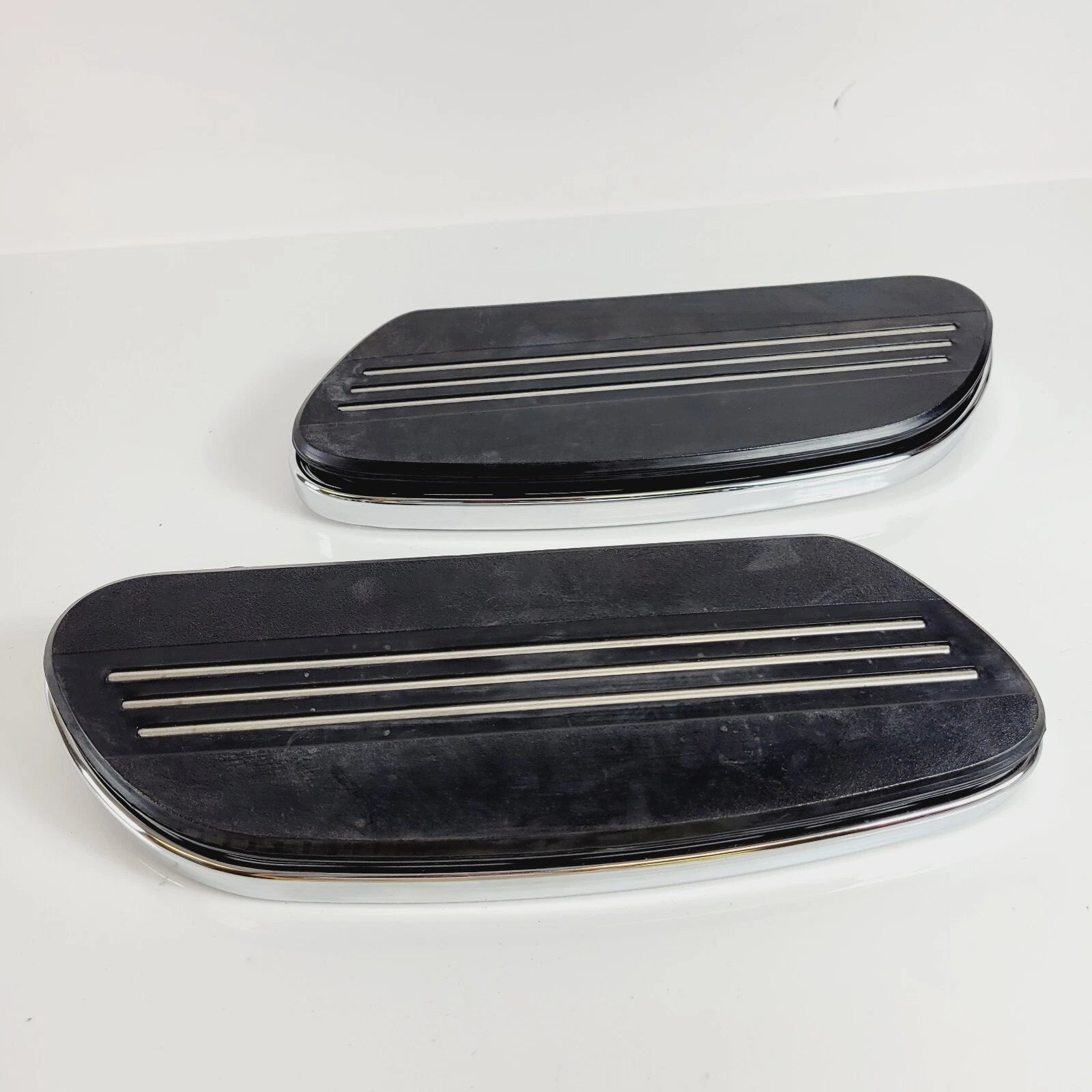 Genuine Chrome Swept Wing Streamliner Floor Boards for Harley Touring