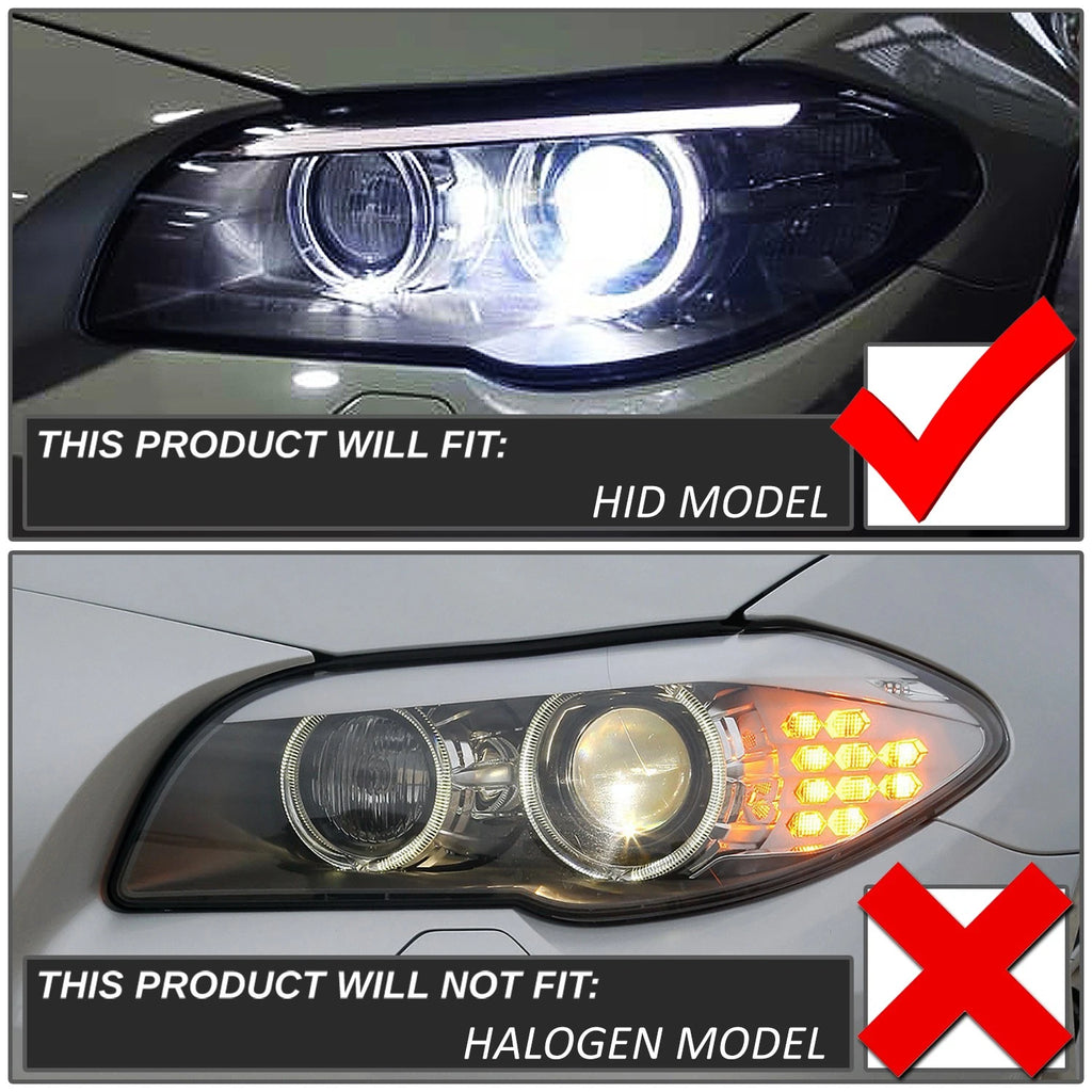 LED U-Halo DRL Sequential Signal Projector HID Headlights for BMW 3-Series (2011–2013)