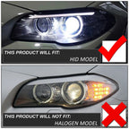 LED U-Halo DRL Sequential Signal Projector HID Headlights for BMW 3-Series (2011–2013)