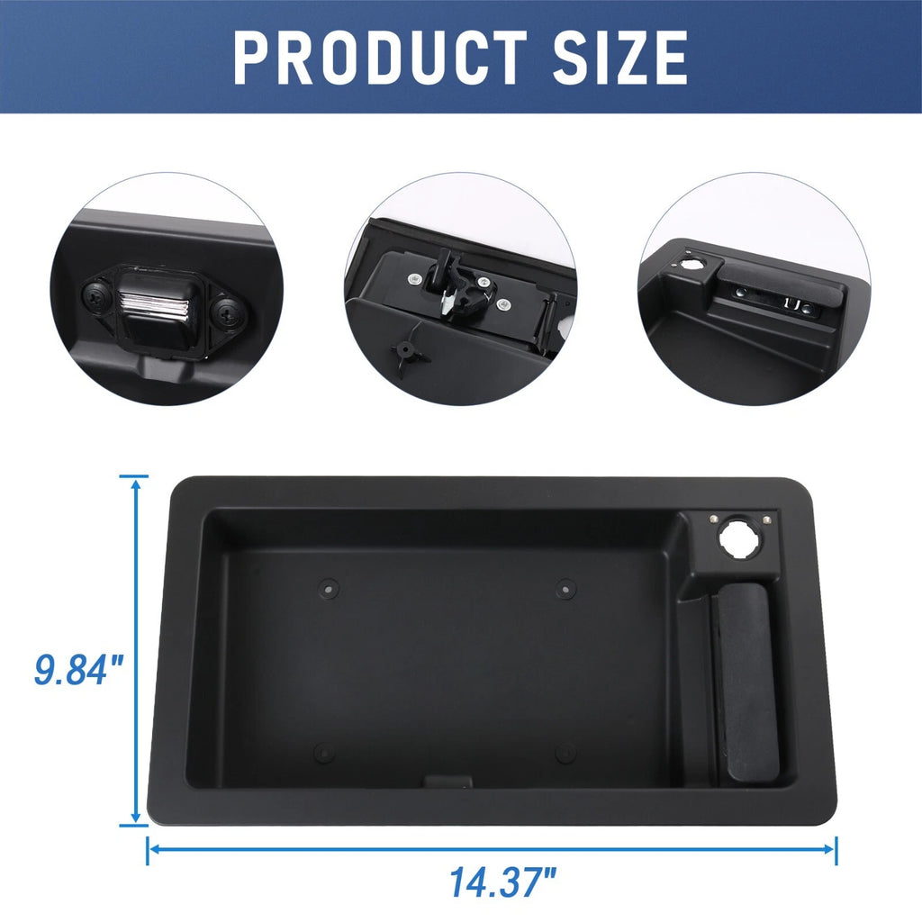 Rear Cargo Door Handle & License Plate Bracket for Ford Van E150 E250 E350