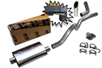 2.5" Aluminized Exhaust Kit for Jeep Wrangler TJ (2001–2006) - Borla Tip, Corner Exit