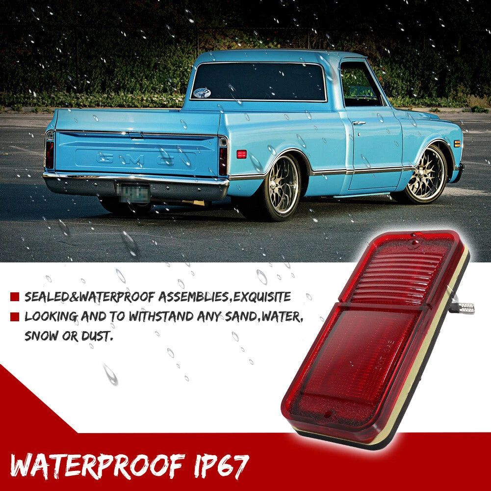 2Pcs Red LED Side Corner Parking Marker Light for Chevy GMC Truck (1968–1972)