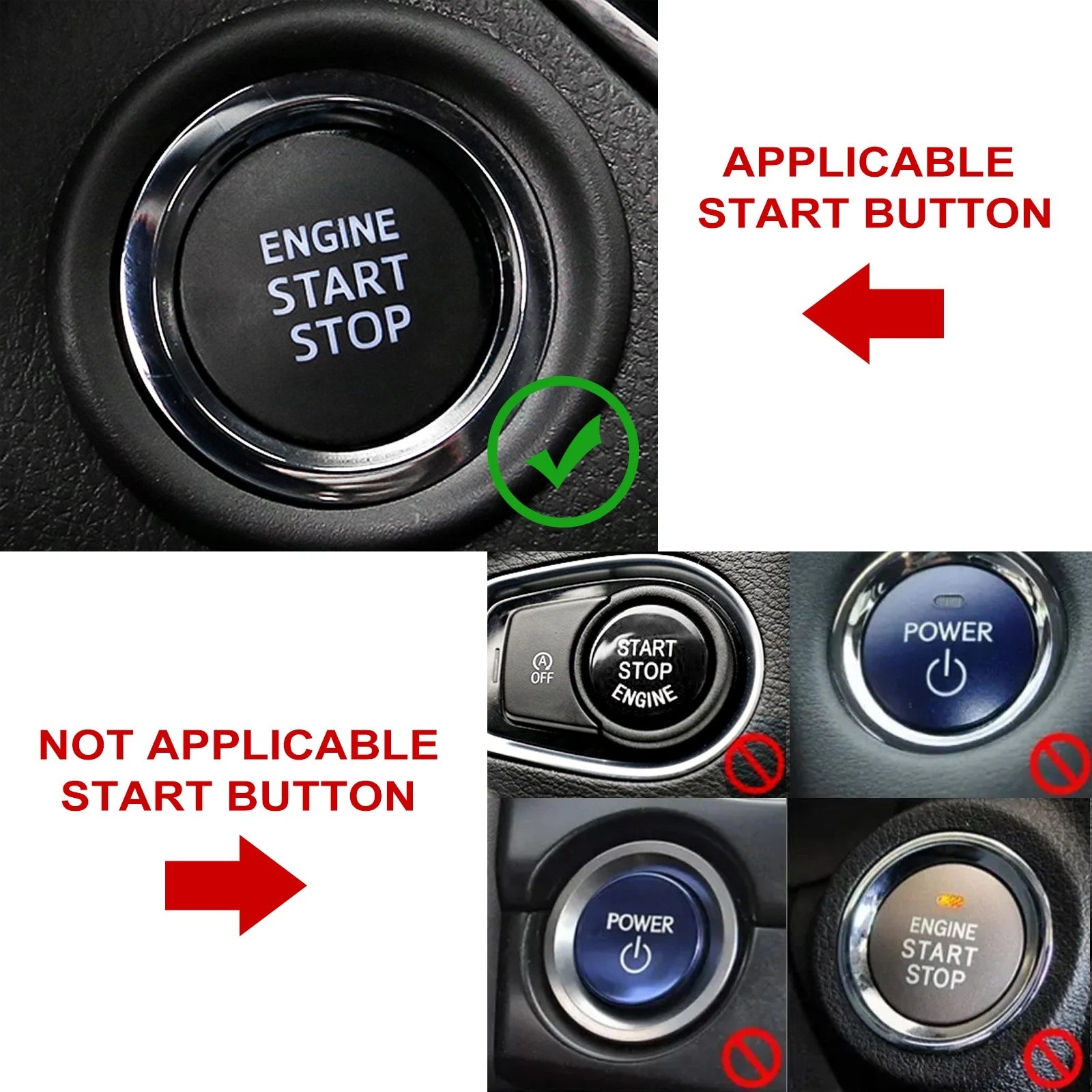 Aluminum Engine Start + Cigarette Lighter Eject Button Trim for Lexus IS200t (2016-2021)