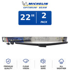Set of 2 Michelin Optimum+ Beam Wiper Blades 22" for All Vehicles