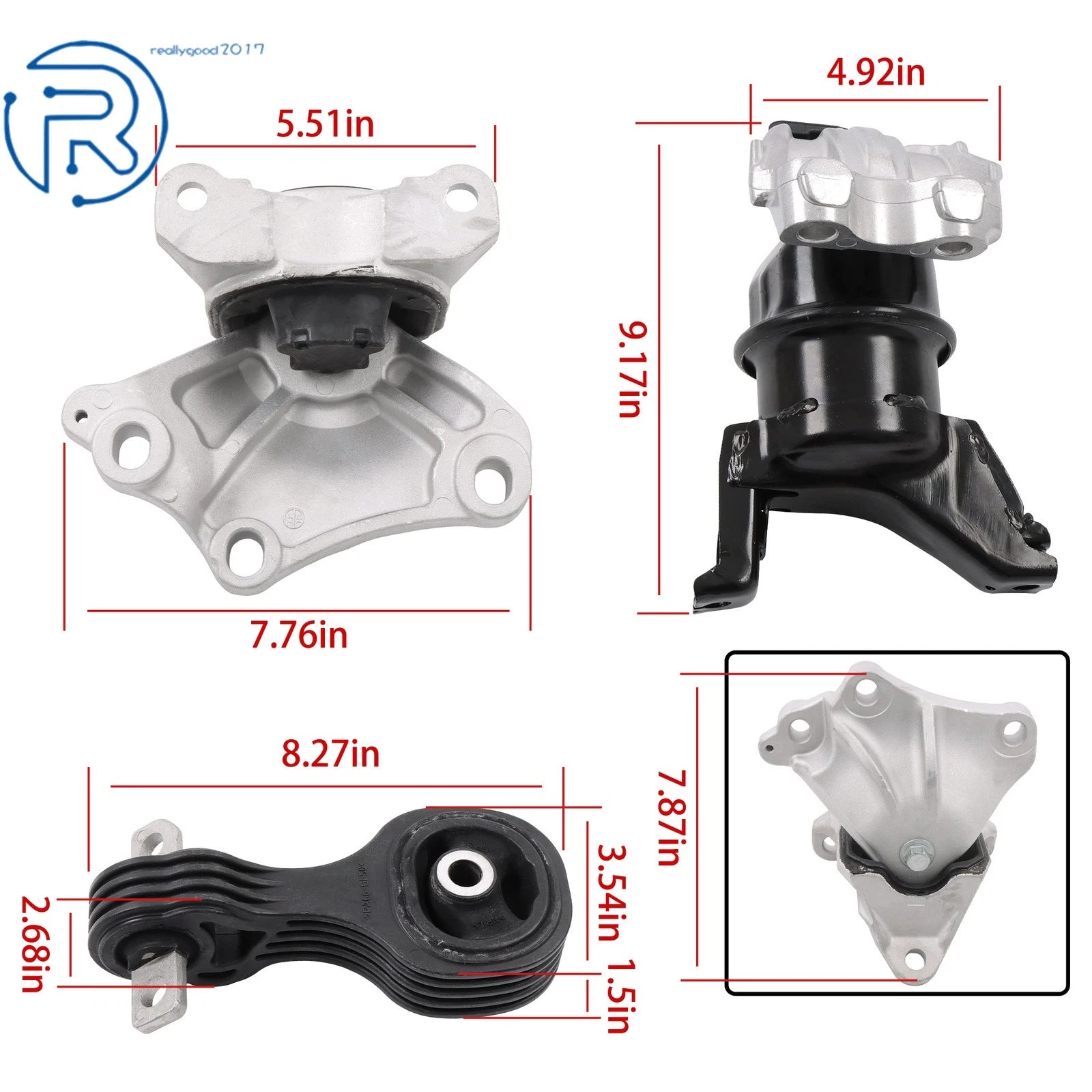 3X Engine Motor & Auto Transmission Mounts for Honda Civic 2012-2013 1.8L