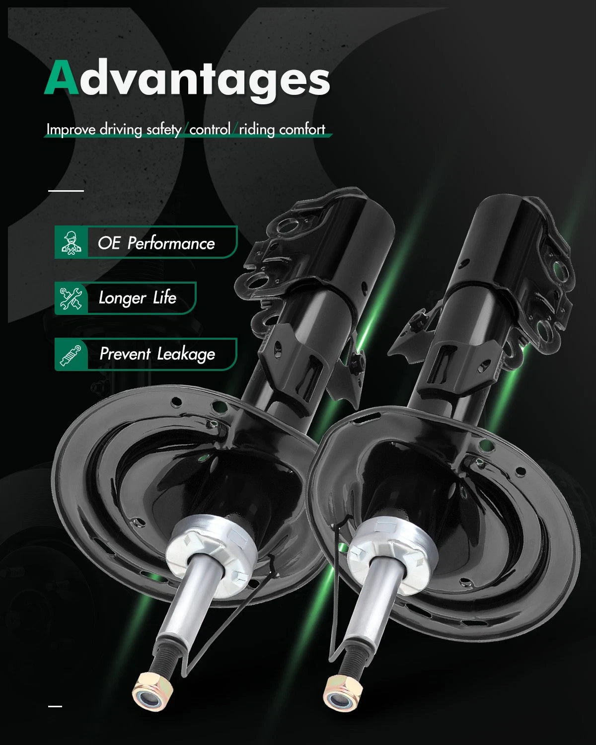 Front Shocks Struts for Toyota Camry (2007–2011), Avalon (2006–2012), Lexus ES350 (2007–2009)
