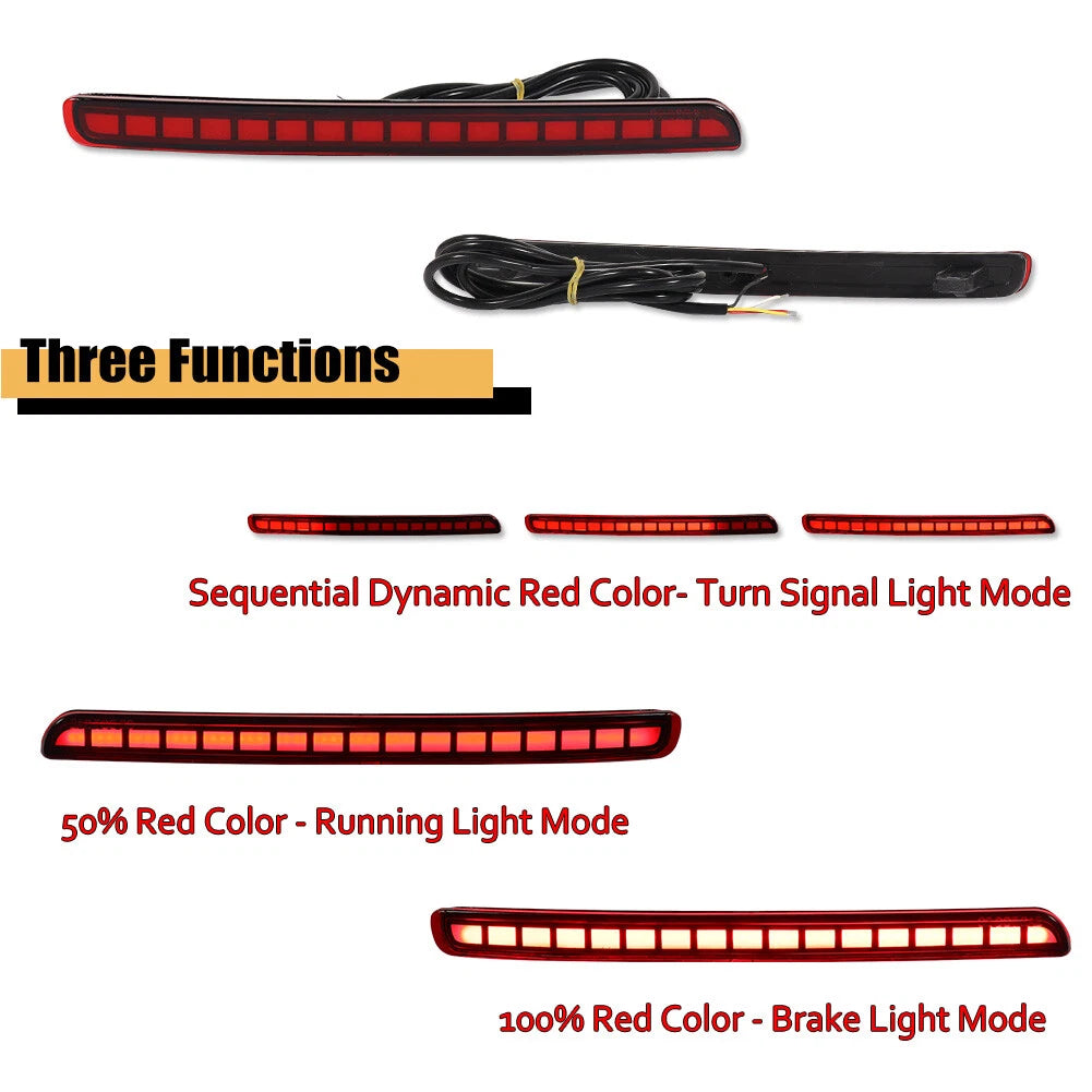 Red LED Rear Bumper Reflector Brake Light for Toyota Corolla Hatchback (2019–2022)