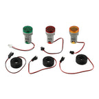 3pcs AC Voltage Current Meter LED Display 60-500V 100A Monitoring Tool