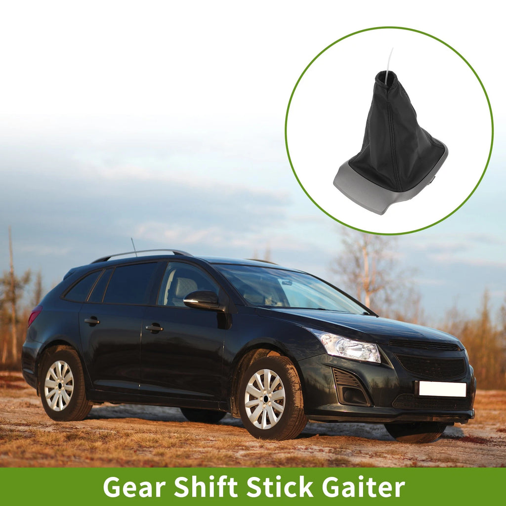 Gear Shift Stick Gaiter for Chevrolet Sonic (2012–2020) Black Faux Leather