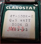Potentiometer A47 500K for Clarostat 155-93 (0.5 Watt)
