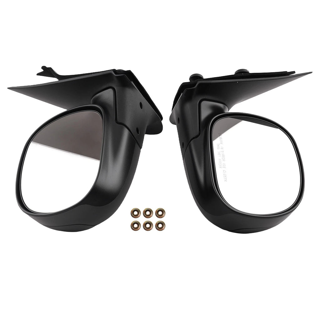 Set of 2 Black Manual Folding Side Mirrors for Ford F-250 (1997–1999) 1L3Z17682HAA